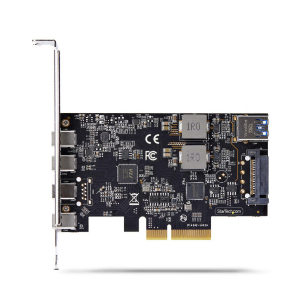StarTech.com 5-Port USB PCIe Kaart, USB 3.2 10Gbps, PCI Express Kaart met 4x USB-C Poorten, 1x USB-A Interne Poort, USB PCIe Co - Afbeelding 5