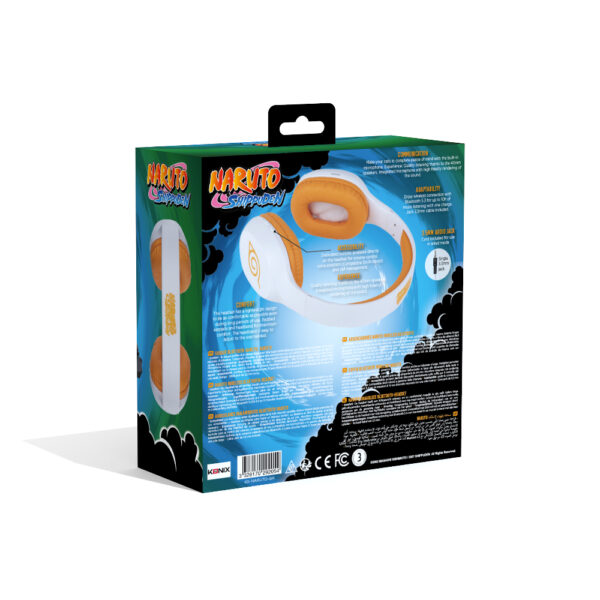 Konix Naruto KX BT HEADPHONES Headset Bedraad en draadloos Hoofdband Gamen Bluetooth Oranje, Wit - Afbeelding 14