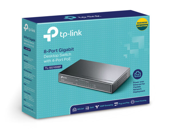 TP-Link TL-SG1008P netwerk-switch Unmanaged Gigabit Ethernet (10/100/1000) Power over Ethernet (PoE) Hazelnoot - Afbeelding 5