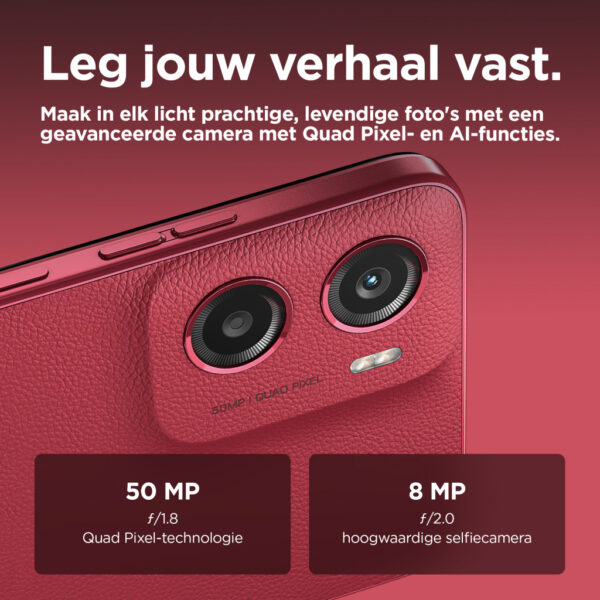 Motorola moto g05 16,9 cm (6.67") Dual SIM Android 15 4G USB Type-C 4 GB 256 GB 5200 mAh Rood - Afbeelding 14