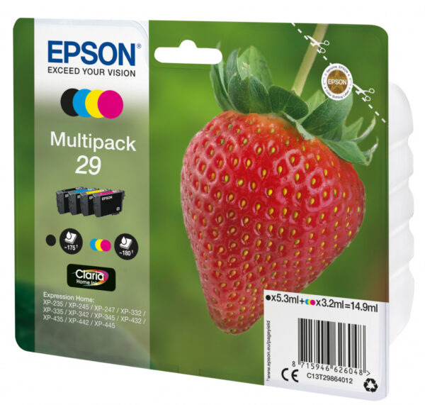 Epson Strawberry Multipack 4-colours 29 Claria Home Ink - Afbeelding 2
