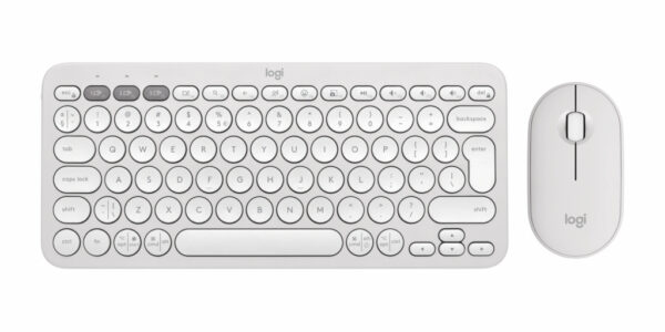 Logitech 920-012240 toetsenbord Inclusief muis Universeel RF-draadloos + Bluetooth QWERTY US International Wit