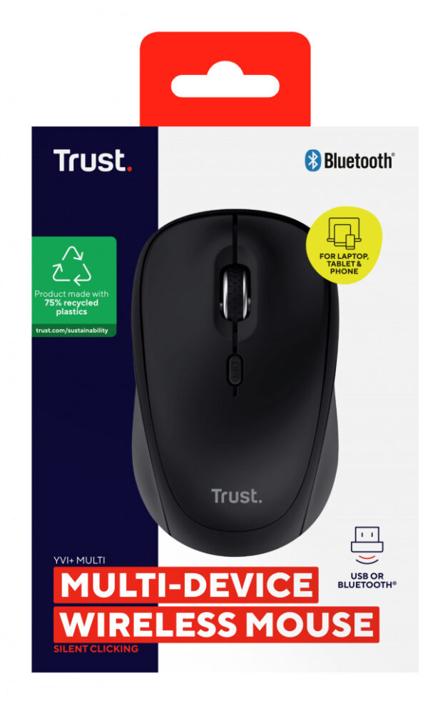 Trust Yvi+ muis Universeel Ambidextrous RF-draadloos + Bluetooth Optisch 1600 DPI - Afbeelding 6