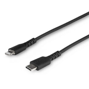 StarTech.com Premium USB-C naar Lightning Kabel 1m Zwart - USB Type C naar Lightning Charge & Sync Oplaadkabel - Verstevigd met