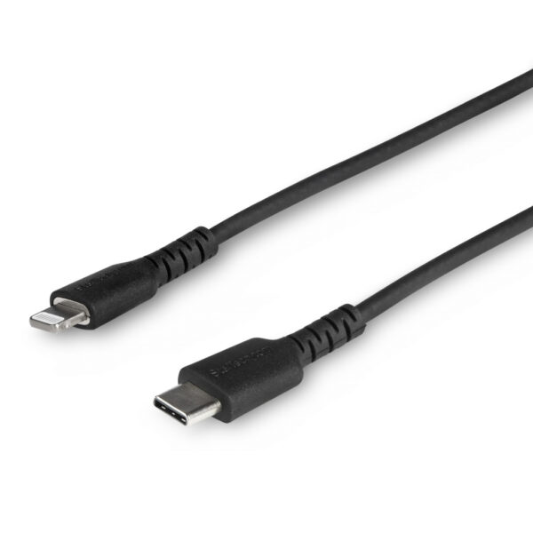 StarTech.com Premium USB-C naar Lightning Kabel 1m Zwart - USB Type C naar Lightning Charge & Sync Oplaadkabel - Verstevigd met