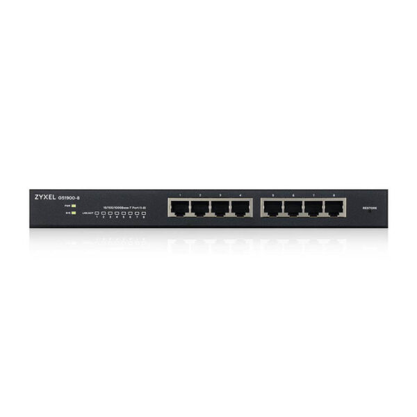 Zyxel GS1900-8 Managed L2 Gigabit Ethernet (10/100/1000) Zwart - Afbeelding 3