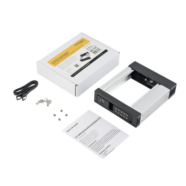 StarTech.com 5.25" naar 3.5" Harde Schijf Hot Swap Bay - Zonder tray - Voor 3.5" SATA/SAS schijven - Aluminium - SAS/ SATA Back - Afbeelding 7