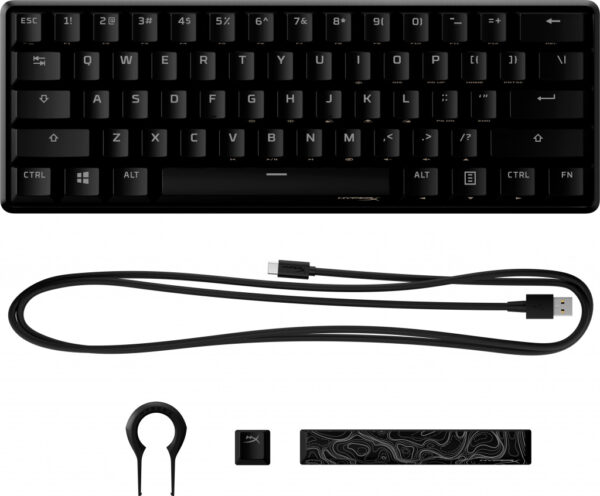 HyperX Alloy Origins 60 - mechanisch gamingtoetsenbord - HX Red (US-indeling) - Afbeelding 5