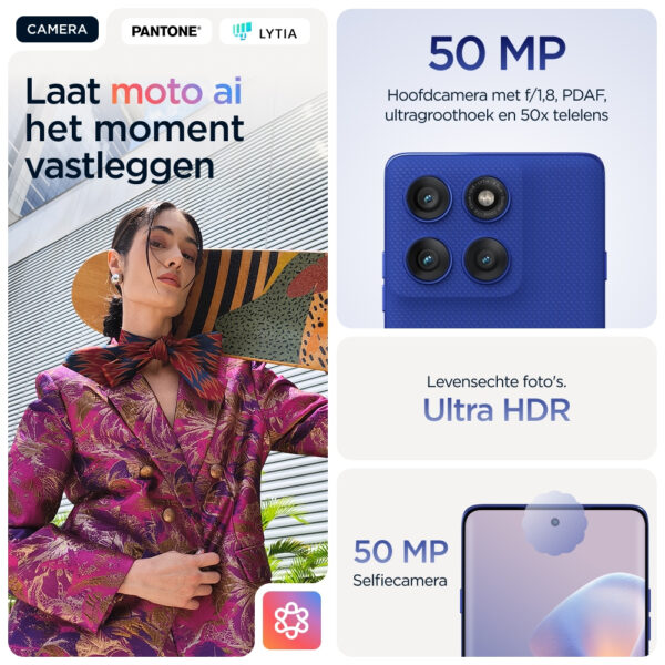 Motorola edge 60 pro 16,9 cm (6.67") Dual SIM Android 15 5G USB Type-C 12 GB 512 GB 6000 mAh Blauw - Afbeelding 8