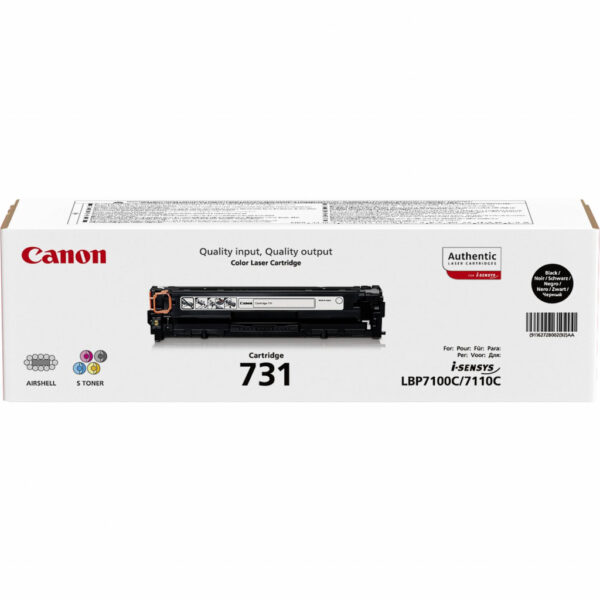 Canon 731 tonercartridge 1 stuk(s) Origineel Zwart - Afbeelding 3