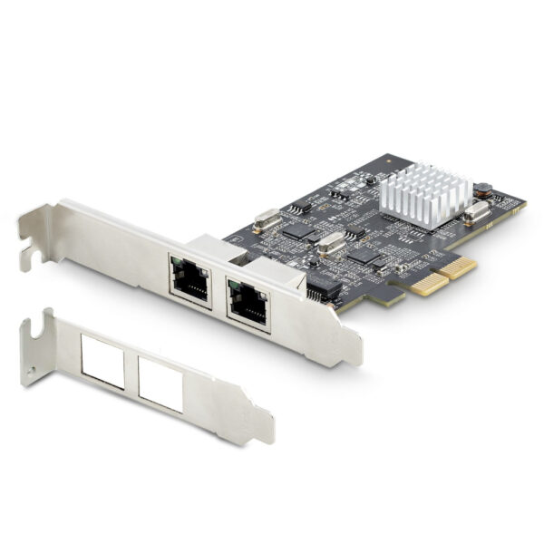 StarTech.com 2-Port 2.5Gbps NBASE-T PCIe Netwerkkaart, Intel I225-V, Dual-Port Computer Ethernet Adapter, Multi-Gigabit NIC, PC - Afbeelding 6
