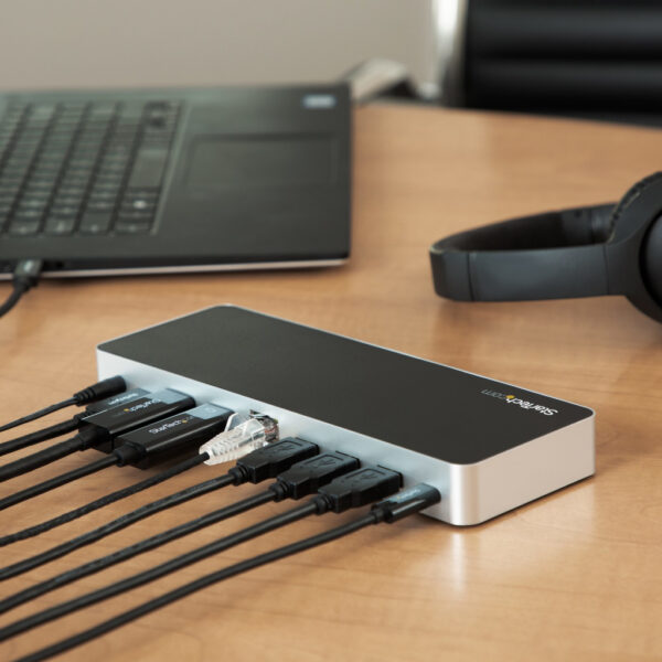 StarTech.com Dual-Monitor USB-C docking station, 60W Power Delivery voor Windows Laptops, USB Type-C naar HDMI / DVI Dock, USB - Afbeelding 7
