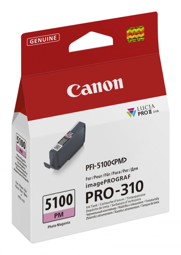 Canon PFI-5100 PM inktcartridge 1 stuk(s) Origineel Foto magenta - Afbeelding 2