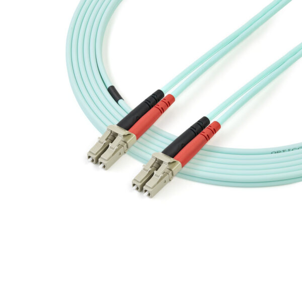 StarTech.com 5m LC/UPC naar LC/UPC OM3 Multimode Glasvezel Netwerkkabel, Full Duplex 50/125µm Zipcord Fiber, 100G Netwerken, LOM - Afbeelding 4