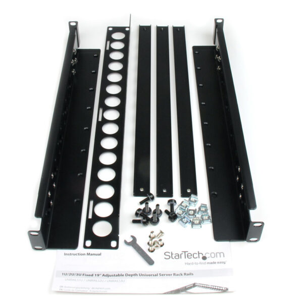 StarTech.com 1U Vaste 19" universele serverrack rails met verstelbare diepte - Afbeelding 2