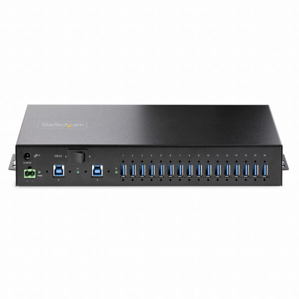StarTech.com 16-Port Industriële USB Hub met Power Adapter, 5Gbps, Metalen Behuizing, Monteerbaar, ESD Bescherming, Terminal B - Afbeelding 3