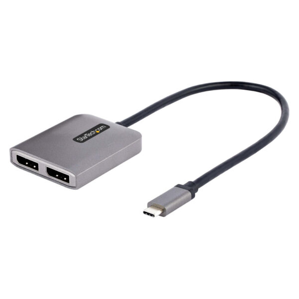 StarTech.com 2-Port USB-C MST Hub - USB Type-C naar 2x DisplayPort Multi-Monitor Adapter voor Laptops - Dual-DP tot 4K 60Hz met