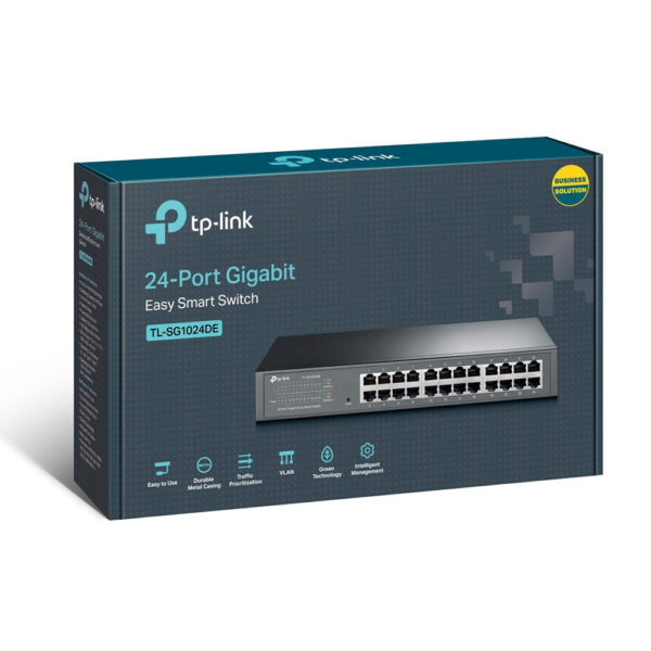 TP-Link TL-SG1024DE netwerk-switch Managed L2 Gigabit Ethernet (10/100/1000) Zwart - Afbeelding 4