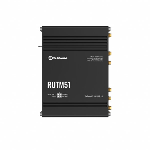 Teltonika · Router· RUTM51· Industrial 5G - Router draadloze router Gigabit Ethernet Dual-band (2.4 GHz / 5 GHz) Zwart - Afbeelding 6