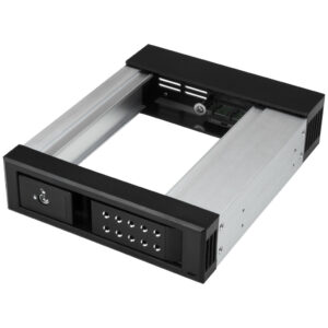 StarTech.com 5.25" naar 3.5" Harde Schijf Hot Swap Bay - Zonder tray - Voor 3.5" SATA/SAS schijven - Aluminium - SAS/ SATA Back