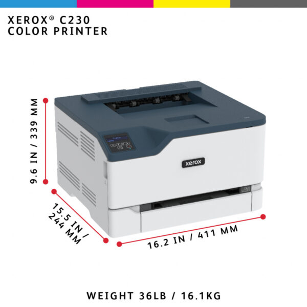 Xerox C230 A4 22 ppm draadloze dubbelzijdige printer PS3 PCL5e6/6 2 laden totaal 251 vel - Afbeelding 12