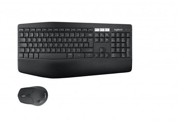 Logitech 920-008222 toetsenbord Inclusief muis Universeel RF-draadloos + Bluetooth AZERTY Frans Zwart