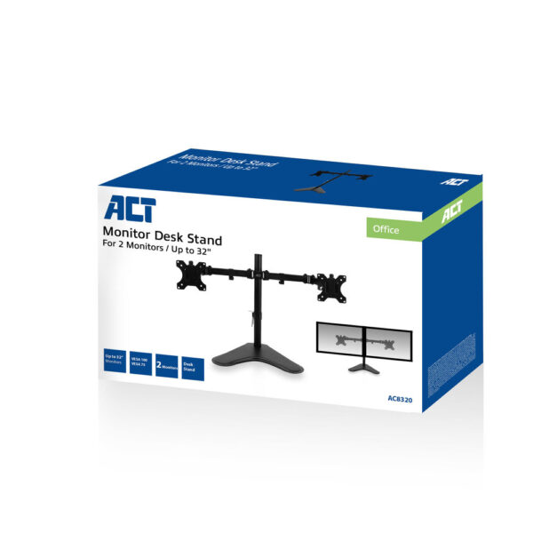 ACT Monitorarm 32" op voet, 2 schermen - Afbeelding 11