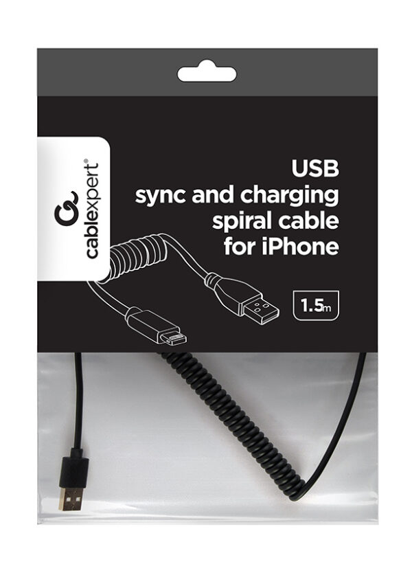 Gembird CC-LMAM-1.5M Lightning-kabel 1,5 m Zwart - Afbeelding 4