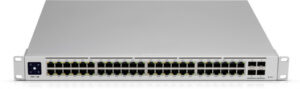 Ubiquiti UniFi USW-PRO-48 netwerk-switch Managed L2/L3 Gigabit Ethernet (10/100/1000) 1U Zilver
