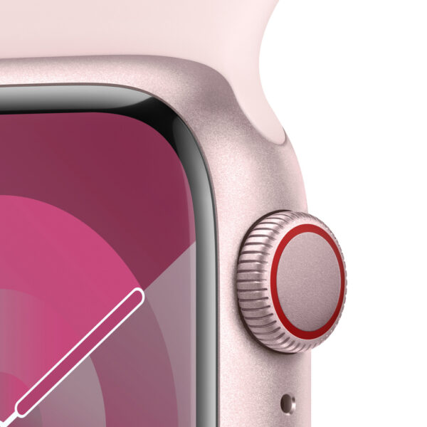 Apple Watch Series 9 41 mm Digitaal 352 x 430 Pixels Touchscreen 4G Roze Wifi GPS - Afbeelding 3