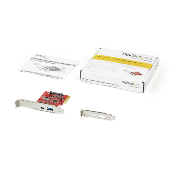 StarTech.com 2-Port 10Gbps USB-A & USB-C PCIe Adapter Kaart - USB 3.1 (10Gbps) PCI Express Type C/A Host Controller Kaart - USB - Afbeelding 4