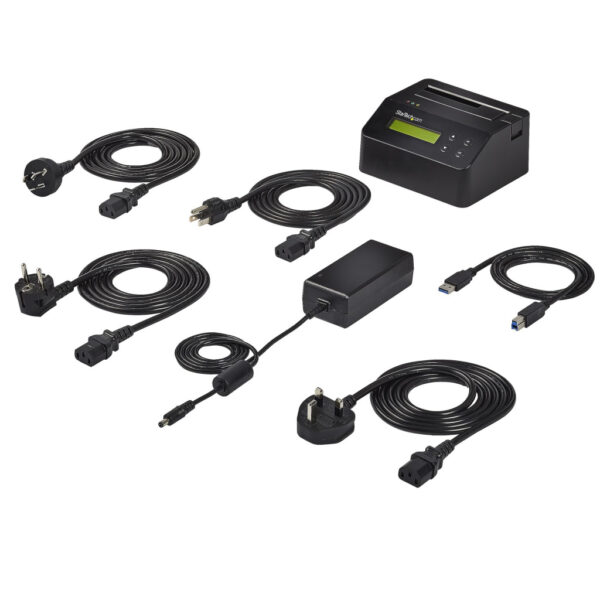 StarTech.com Single Bay Hard Drive Wisser, Standalone HDD/SSD Sanitizer/Eraser, USB 3.0 naar SATA II (3 Gbps), 9 Wismodi, LCD D - Afbeelding 6