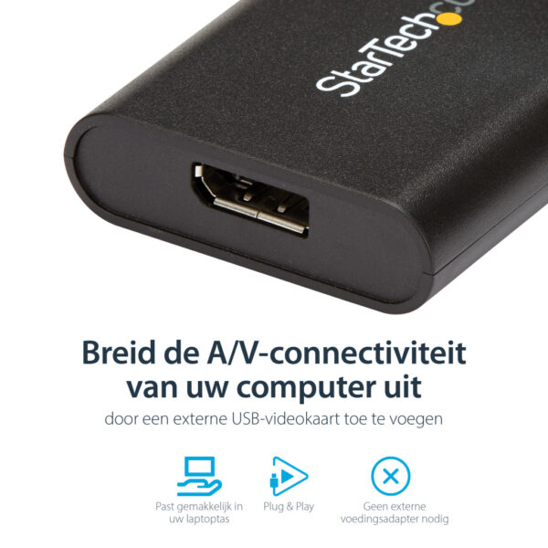 StarTech.com USB 3.0 naar DisplayPort Adapter, 4K 30Hz, USB-A naar Single DP Monitor, Externe Video & Graphische Kaart, USB Vid - Afbeelding 8