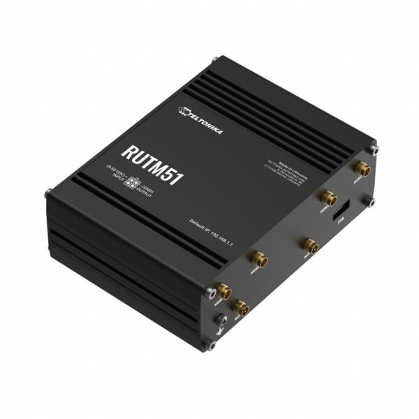 Teltonika · Router· RUTM51· Industrial 5G - Router draadloze router Gigabit Ethernet Dual-band (2.4 GHz / 5 GHz) Zwart - Afbeelding 5