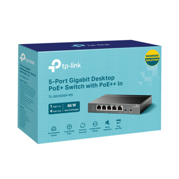 TP-Link TL-SG1005P-PD netwerk-switch Gigabit Ethernet (10/100/1000) Power over Ethernet (PoE) Zwart - Afbeelding 6