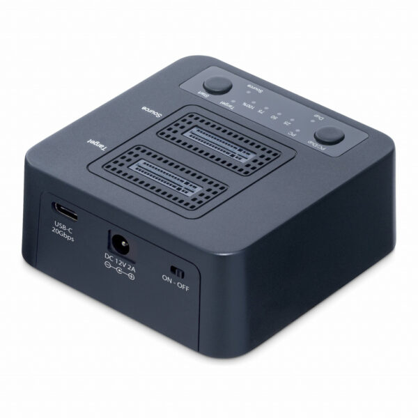 StarTech.com 1:1 M.2 NVMe Drive Duplicator, Standalone M.2 SSD Cloner/Copier tot 90GBpm, USB 3.2 20Gbps Dual-Bay M.2 Drive Dock, - Afbeelding 2