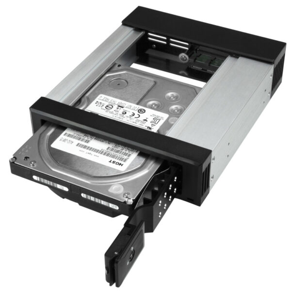 StarTech.com 5.25" naar 3.5" Harde Schijf Hot Swap Bay - Zonder tray - Voor 3.5" SATA/SAS schijven - Aluminium - SAS/ SATA Back - Afbeelding 5