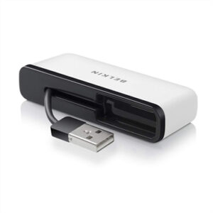 Belkin F4U021BT interface hub 480 Mbit/s Zwart, Wit