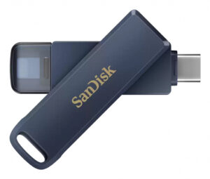 SanDisk iXpand USB flash drive 256 GB USB Type-C / Lightning 3.2 Gen 1 (3.1 Gen 1) Blauw