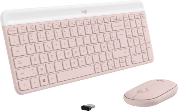 Logitech 920-011316 toetsenbord Inclusief muis Kantoor RF Draadloos AZERTY Frans Roze - Afbeelding 3