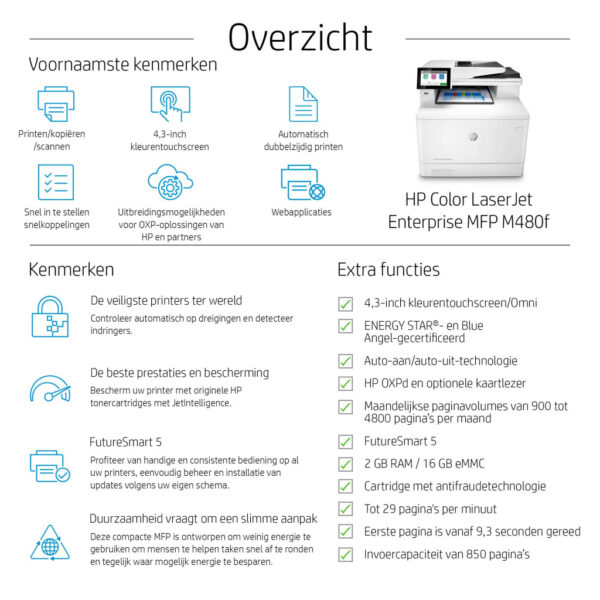 HP Color LaserJet Enterprise MFP M480f - Afbeelding 17