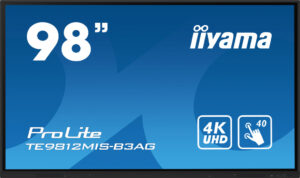 iiyama TE9812MIS-B3AG beeldkrant Kiosk-ontwerp 2,49 m (98") LCD Wifi 400 cd/m² 4K Ultra HD Zwart Touchscreen Type processor An