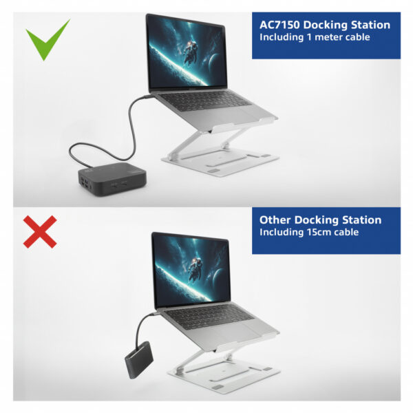 ACT USB-C Docking Station 4K, voor 2 HDMI monitoren, DisplayLink, compact model - Afbeelding 12