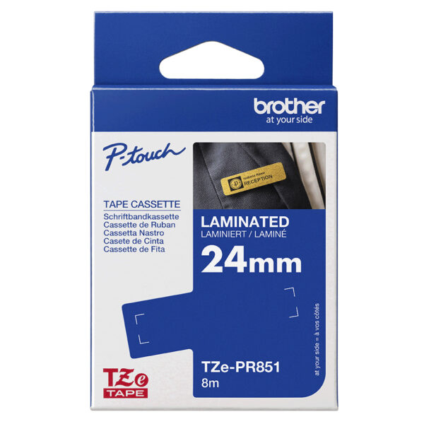 Brother TZE-PR851 labelprinter-tape Zwart op goud - Afbeelding 3