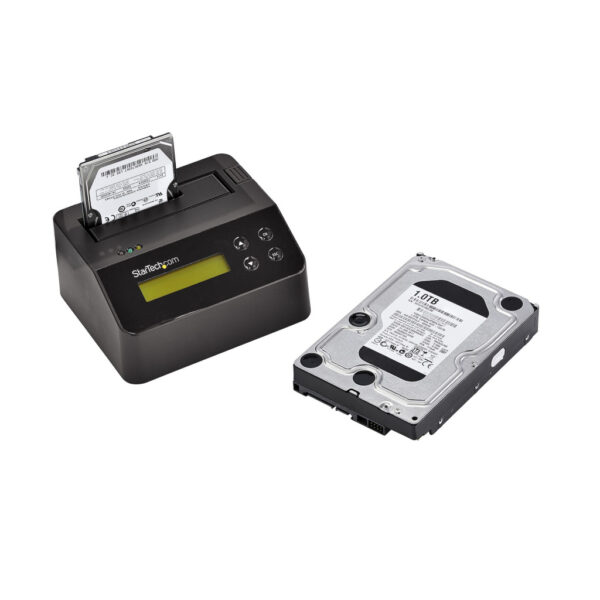 StarTech.com Single Bay Hard Drive Wisser, Standalone HDD/SSD Sanitizer/Eraser, USB 3.0 naar SATA II (3 Gbps), 9 Wismodi, LCD D - Afbeelding 2