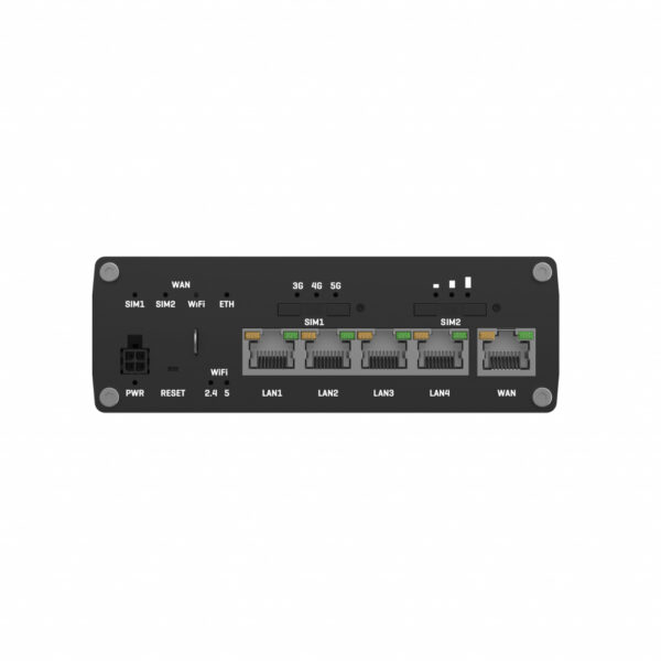 Teltonika · Router· RUTM51· Industrial 5G - Router draadloze router Gigabit Ethernet Dual-band (2.4 GHz / 5 GHz) Zwart - Afbeelding 4