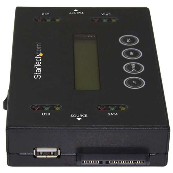 StarTech.com 1:1 Standalone Hard Drive Cloner & Wisser, USB Thumb Drive en SATA HDD/SSD Disk Kloner & Disk Eraser, LCD display, - Afbeelding 2