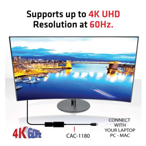 CLUB3D Mini DisplayPort 1.4 to HDMI 2.0b HDR Active Adapter - Afbeelding 4