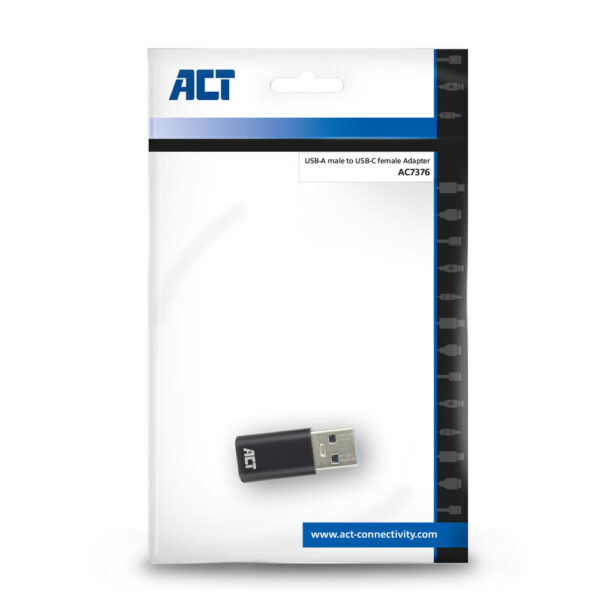 ACT USB-A male naar USB-C female adapter - Afbeelding 3