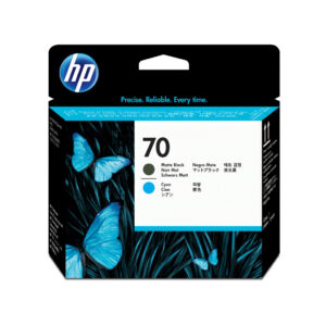 HP 70 matzwarte en cyaan printkop